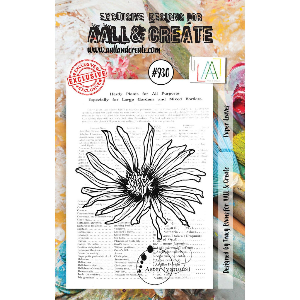 AALL & Create Paper Leaves A7 Clear Stamp 930