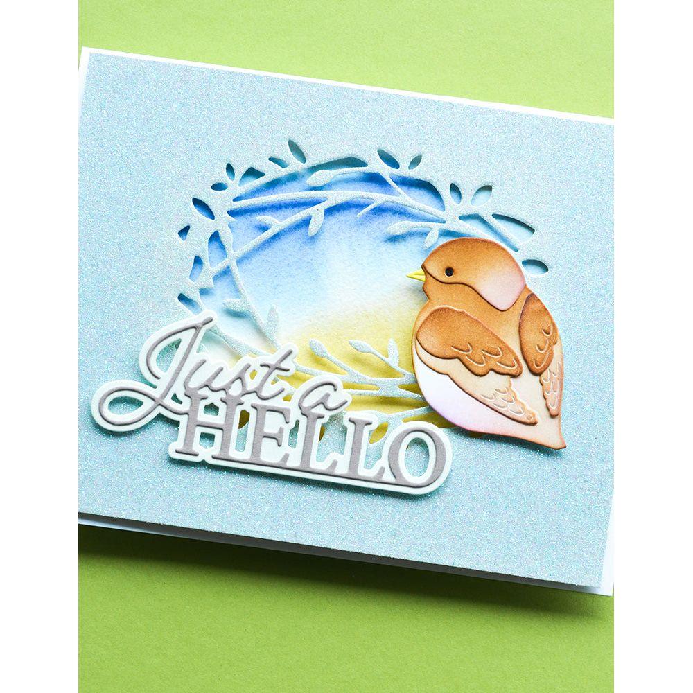 Memory Box Just a Hello Posh Script Dies 94710 bird