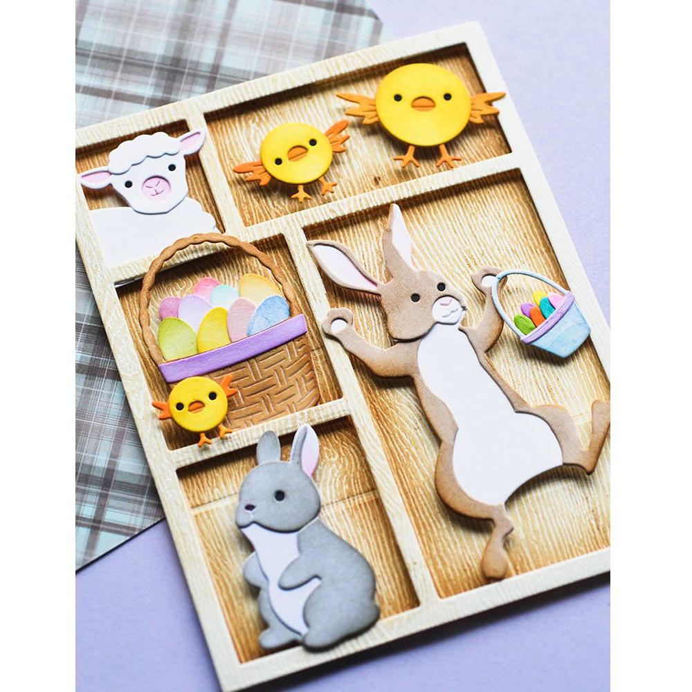 Memory Box Cute Layered Bunny Dies 94727 shadow box