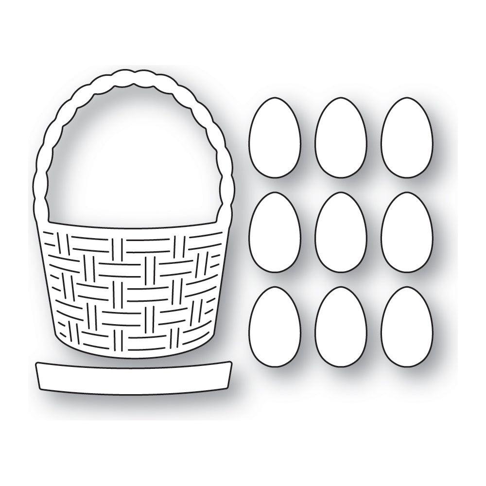 Memory Box Woven Basket of Eggs Dies 94732 pieces