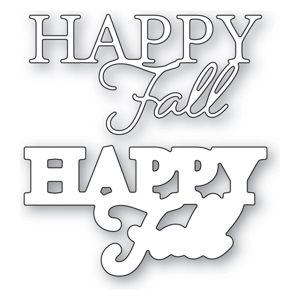 Memory Box Happy Fall Posh Script Dies 94747 pieces