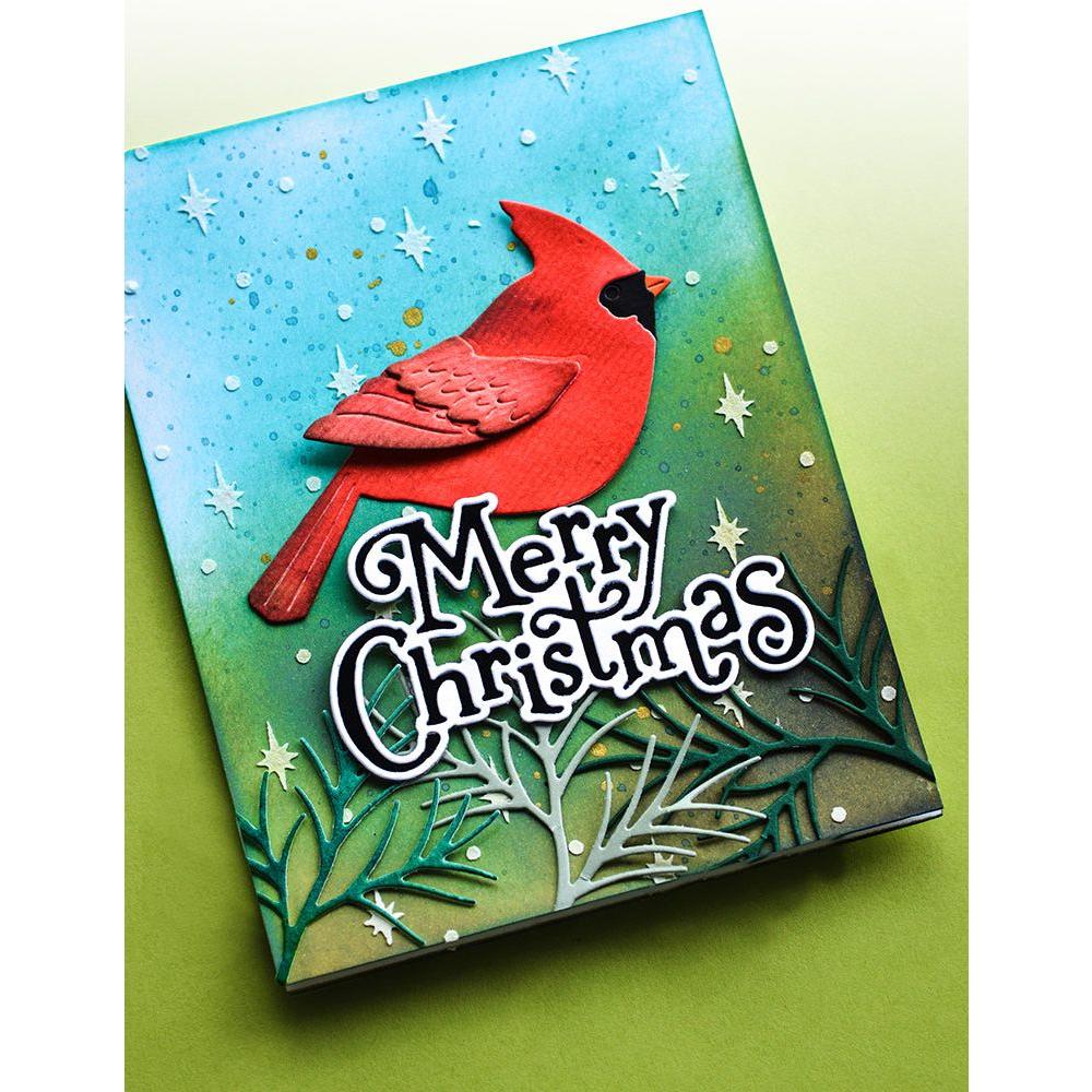 Memory Box Layered Cardinal Dies 94754 merry christmas