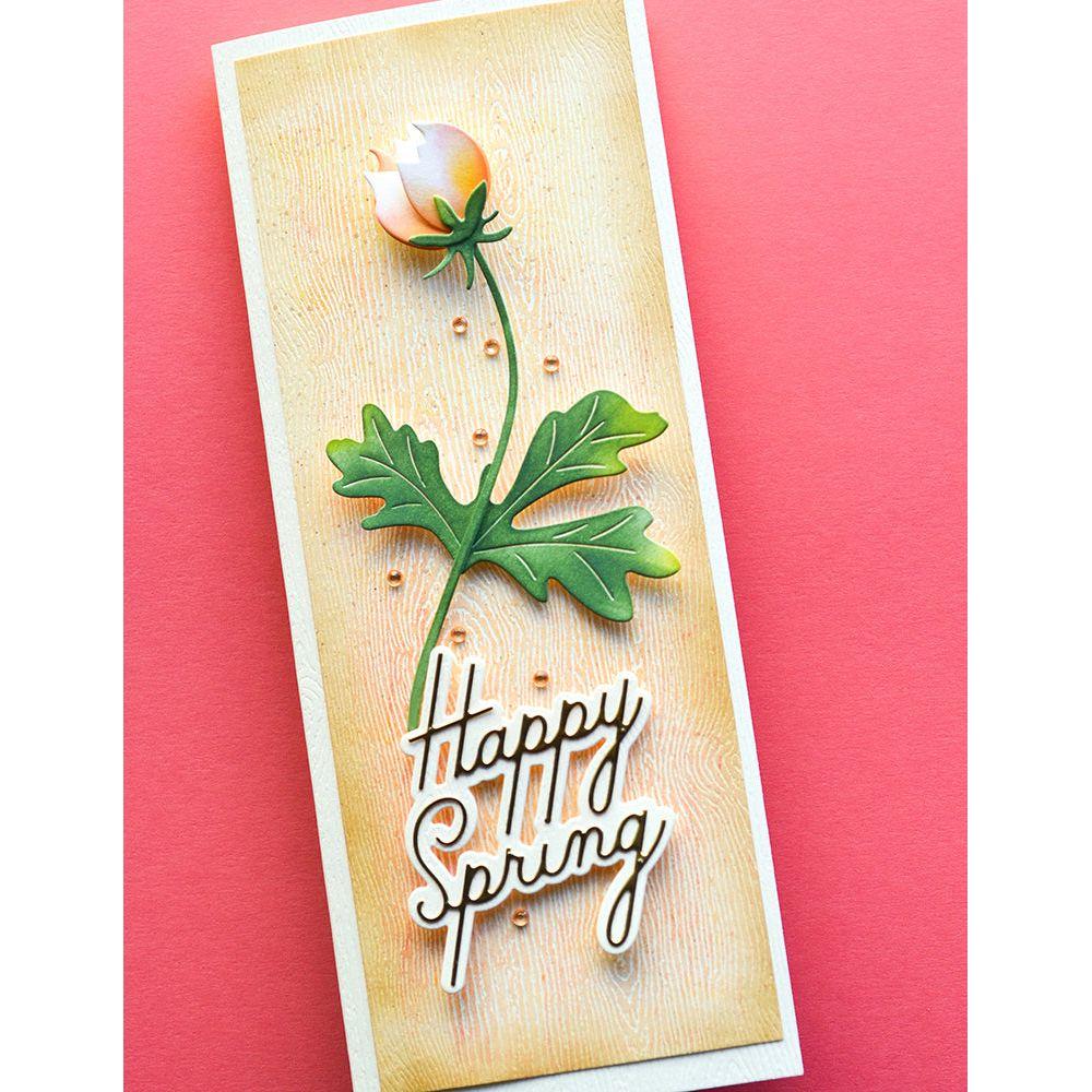 Memory Box Delicate Anemone Stem and Bud Dies 94767 happy spring