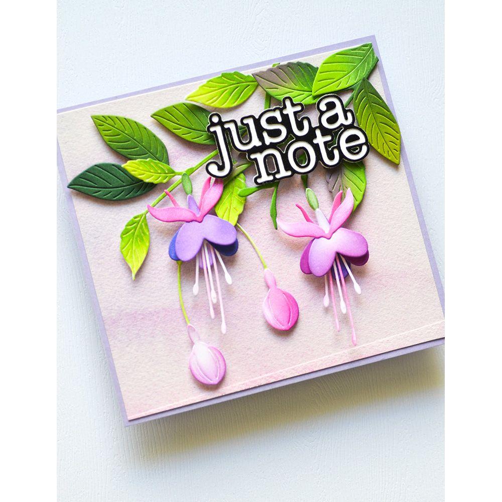 Memory Box Dainty Fuchsia Stem Dies 94787 just a note