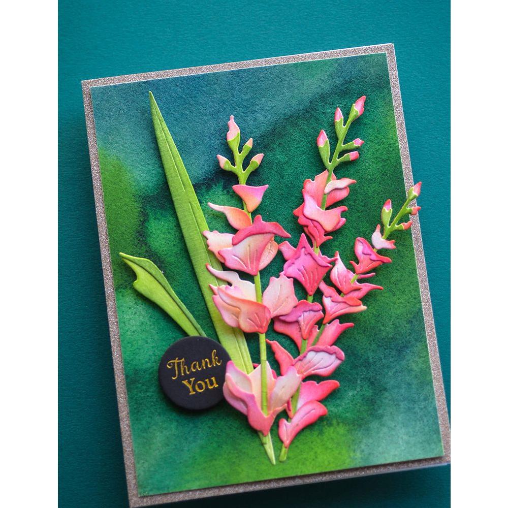 Memory Box Whimsical Gladiola Dies 94790 thank you