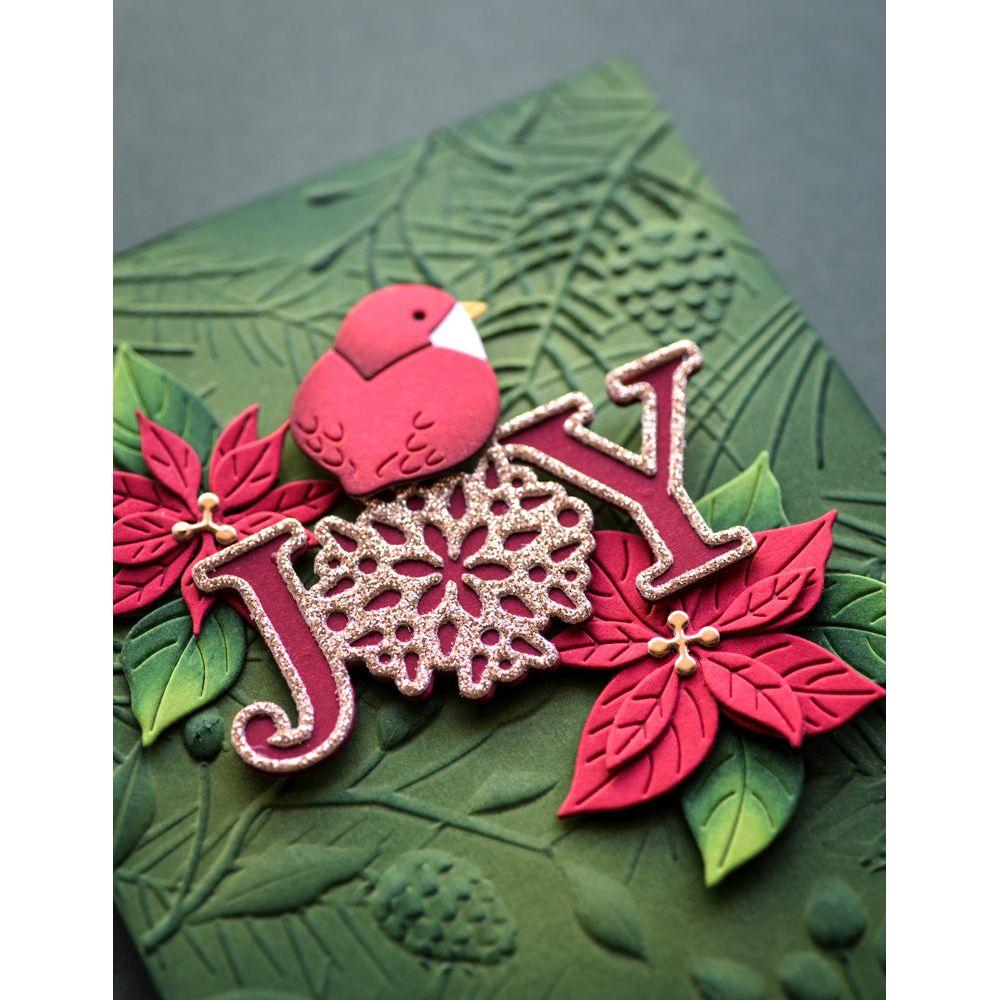 Memory Box Snowflake Joy Dies 94797 poinsettia