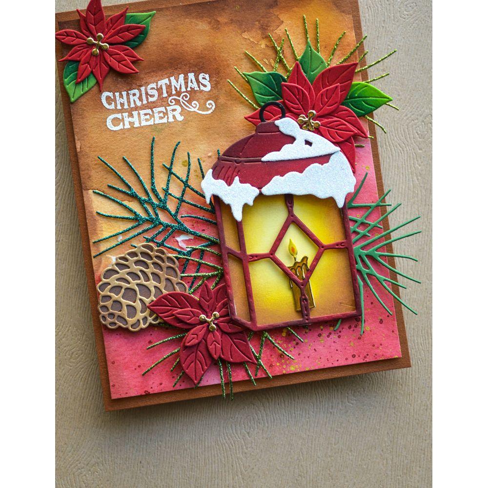 Memory Box Frosted Lantern Dies 94800 christmas cheer