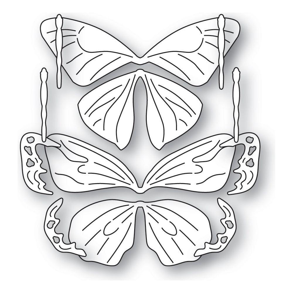 Memory Box Prairie Butterflies Dies 94831 line art