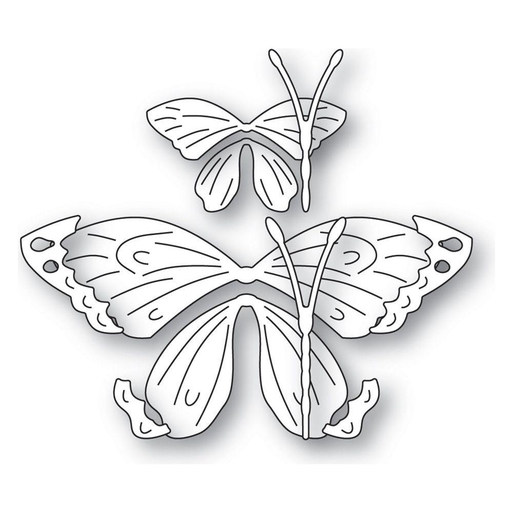 Memory Box Canyon Butterflies Dies 94835 line art