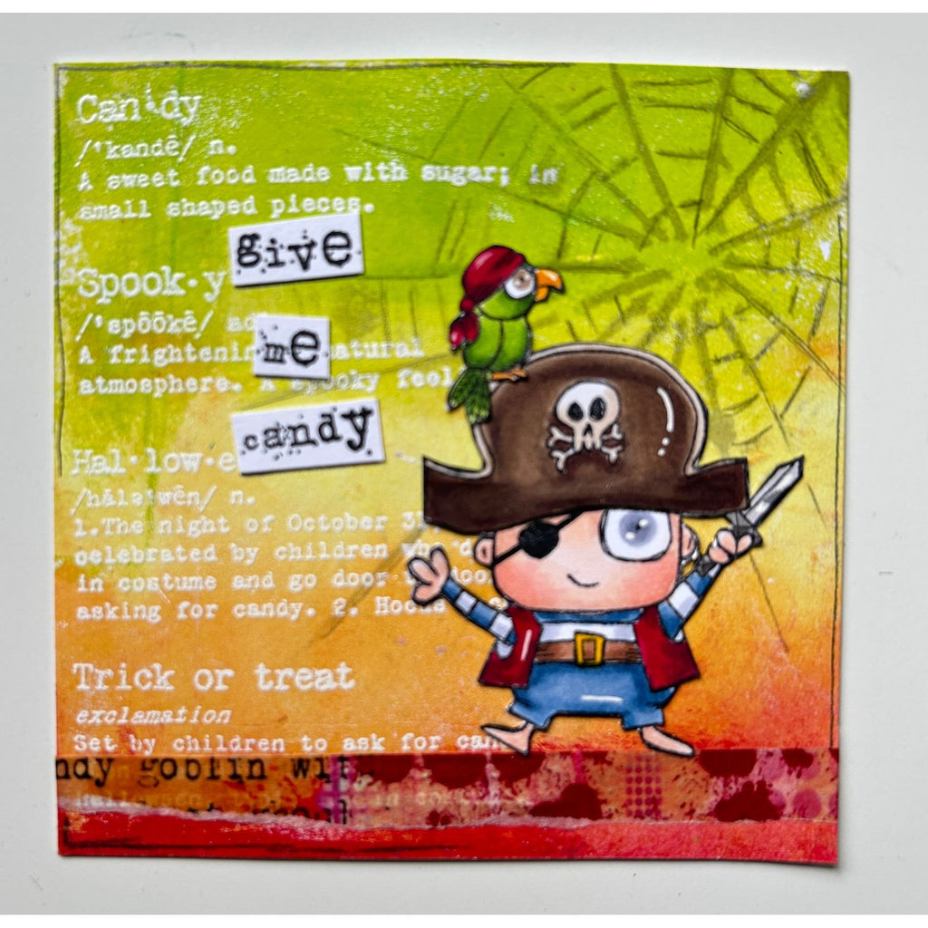 AALL & Create Give Me Candy A7 Clear Stamps aall952 pirate trick or treat