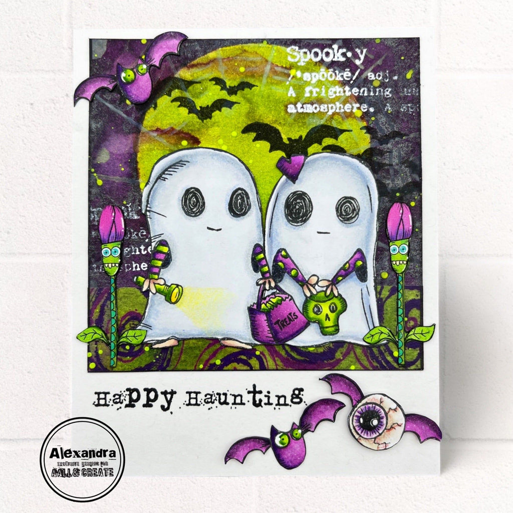 AALL & Create Happy Haunting A7 Clear Stamps aall953 ghost halloween