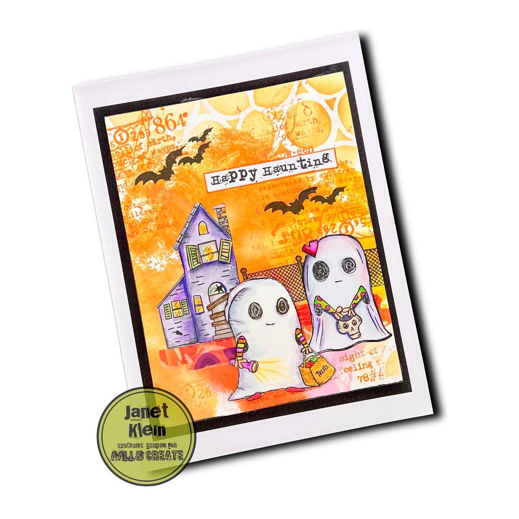 AALL & Create I Love Brains A7 Clear Stamps aall954 halloween ghosts