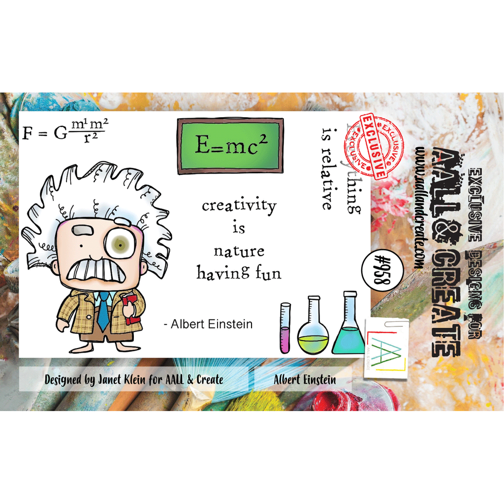 AALL & Create Albert Einstein A7 Clear Stamps aall958