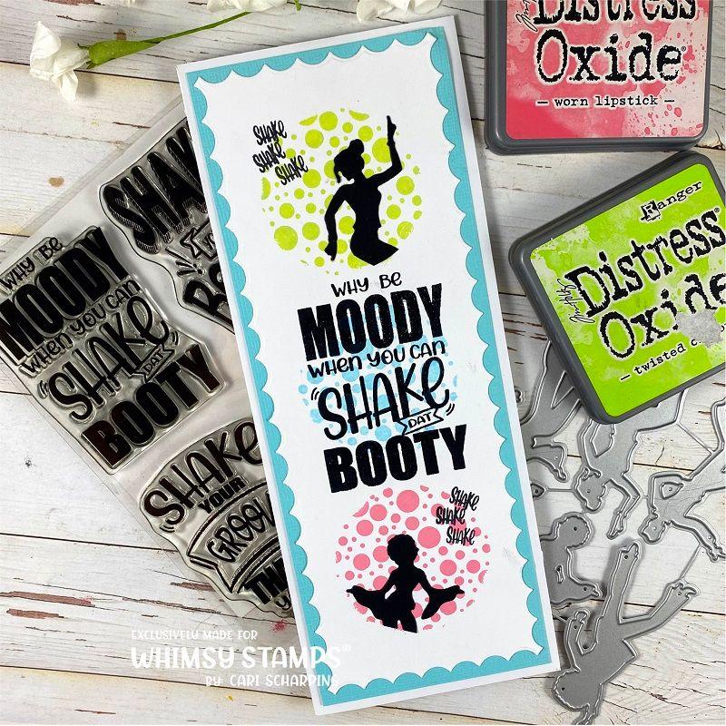 Whimsy Stamps Shake It! Clear Stamps CWSD280b dance