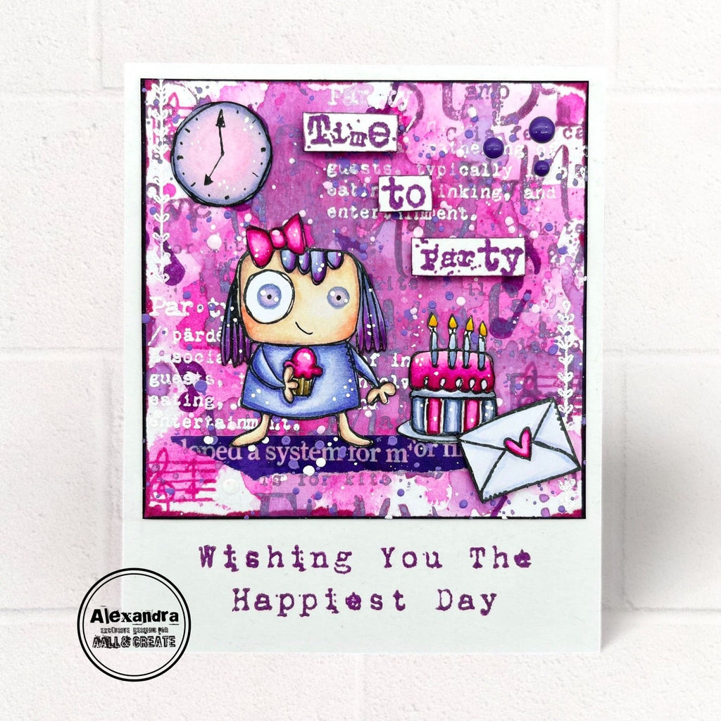 AALL & Create Define Party A7 Clear Stamps 963 happiest day