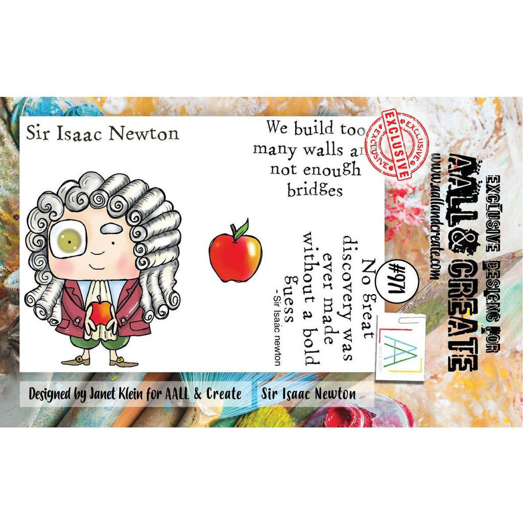 AALL & Create Sir Isaac Newton A7 Clear Stamps aall971