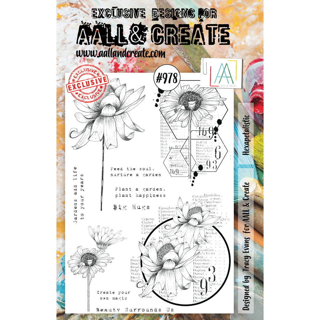 AALL & Create Hexapetalistic A5 Clear Stamps aall978