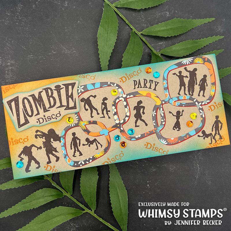 Whimsy Stamps Slimline Retro Dies WSD203 zombies