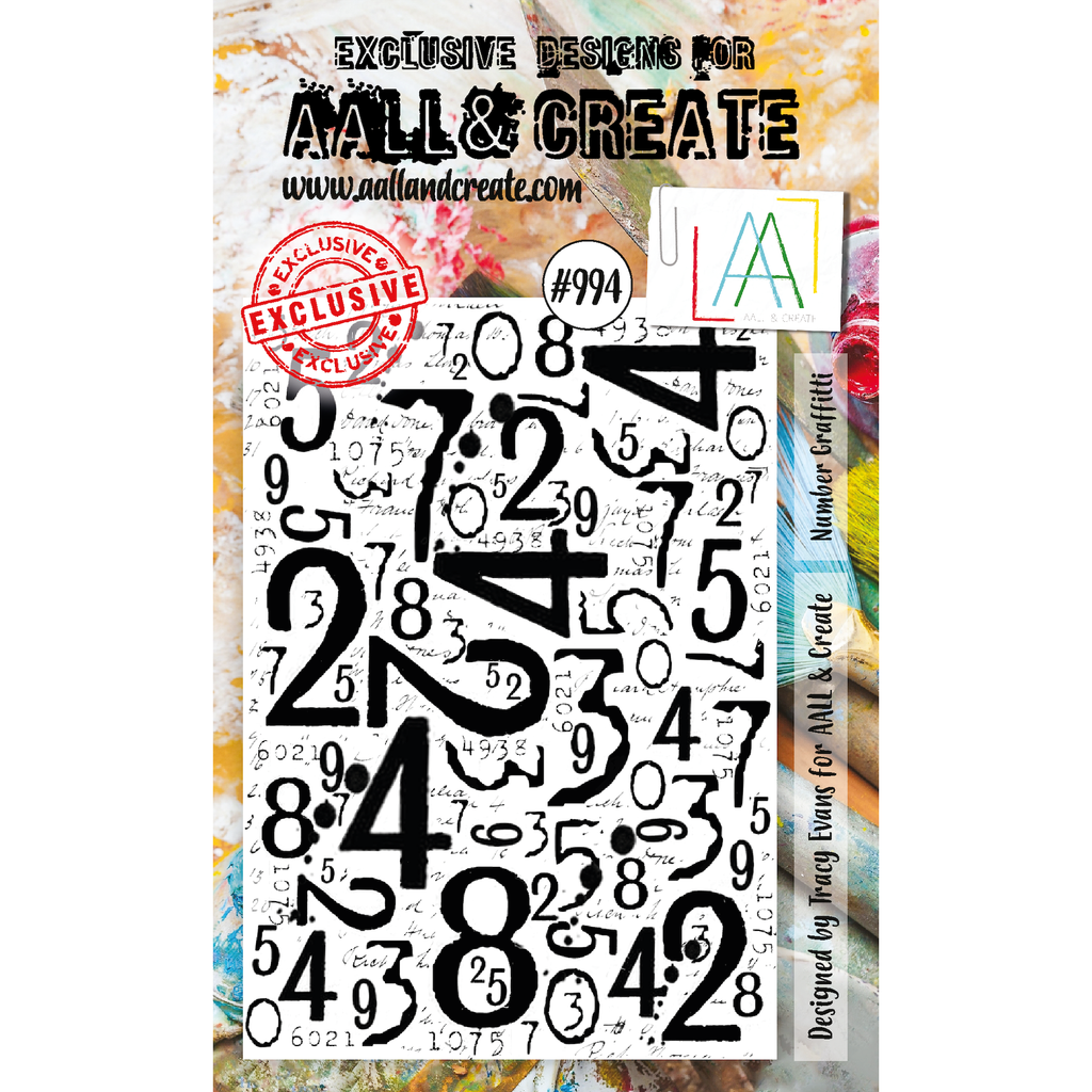 AALL & Create Number Graffiti A7 Clear Stamp aall994