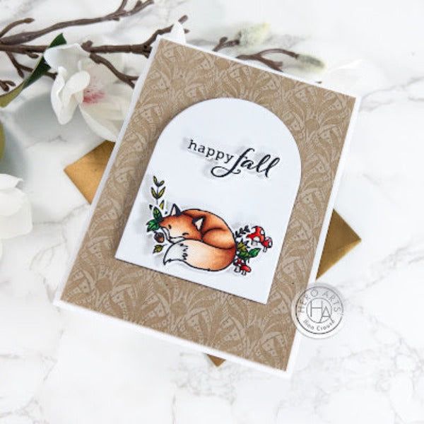 Hero Arts Fall Fox Clear Stamps cm723 happy fall