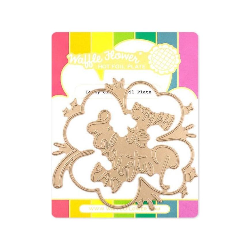 Waffle Flower Lucky Clover Hot Foil Plate 421649