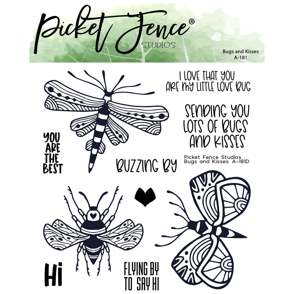 Picket Fence Studios Bugs and Kisses Clear Stamps a-181