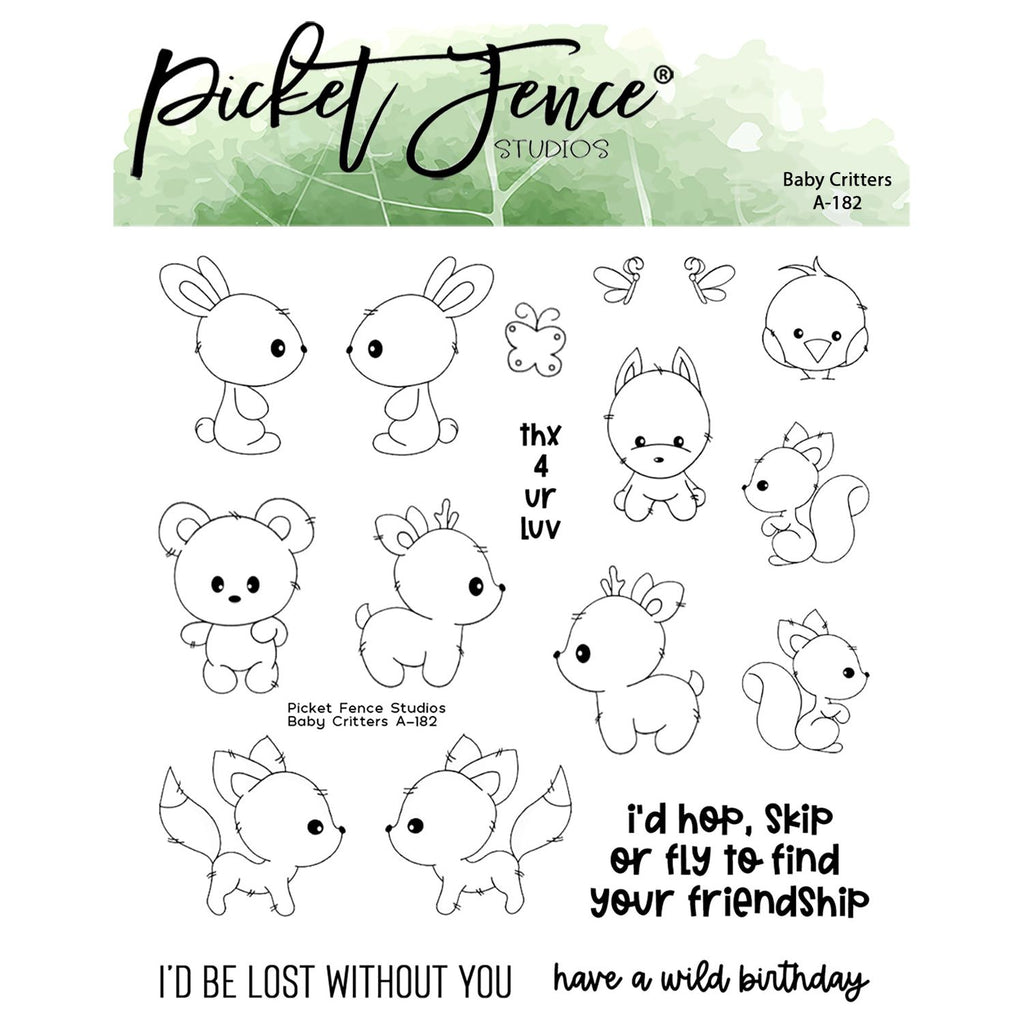 Picket Fence Studios Baby Critters Clear Stamps a-182