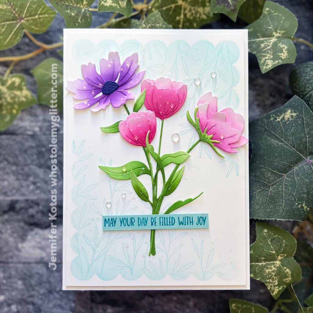 Simon Says Stamp Stencils A7 Scalloped Rectangles ssst221682 Just A Note Encouragement Card | color-code:ALT02