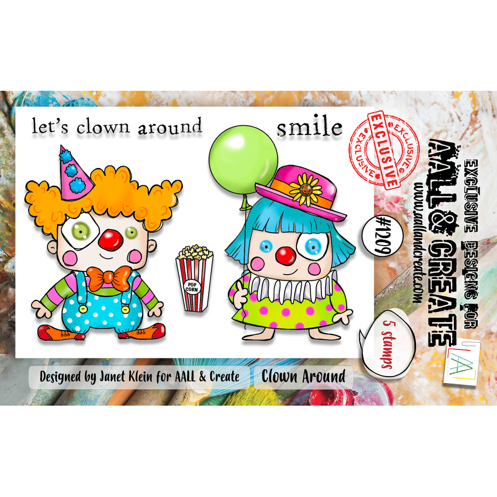 AALL & Create Clown Around A7 Clear Stamps 1209
