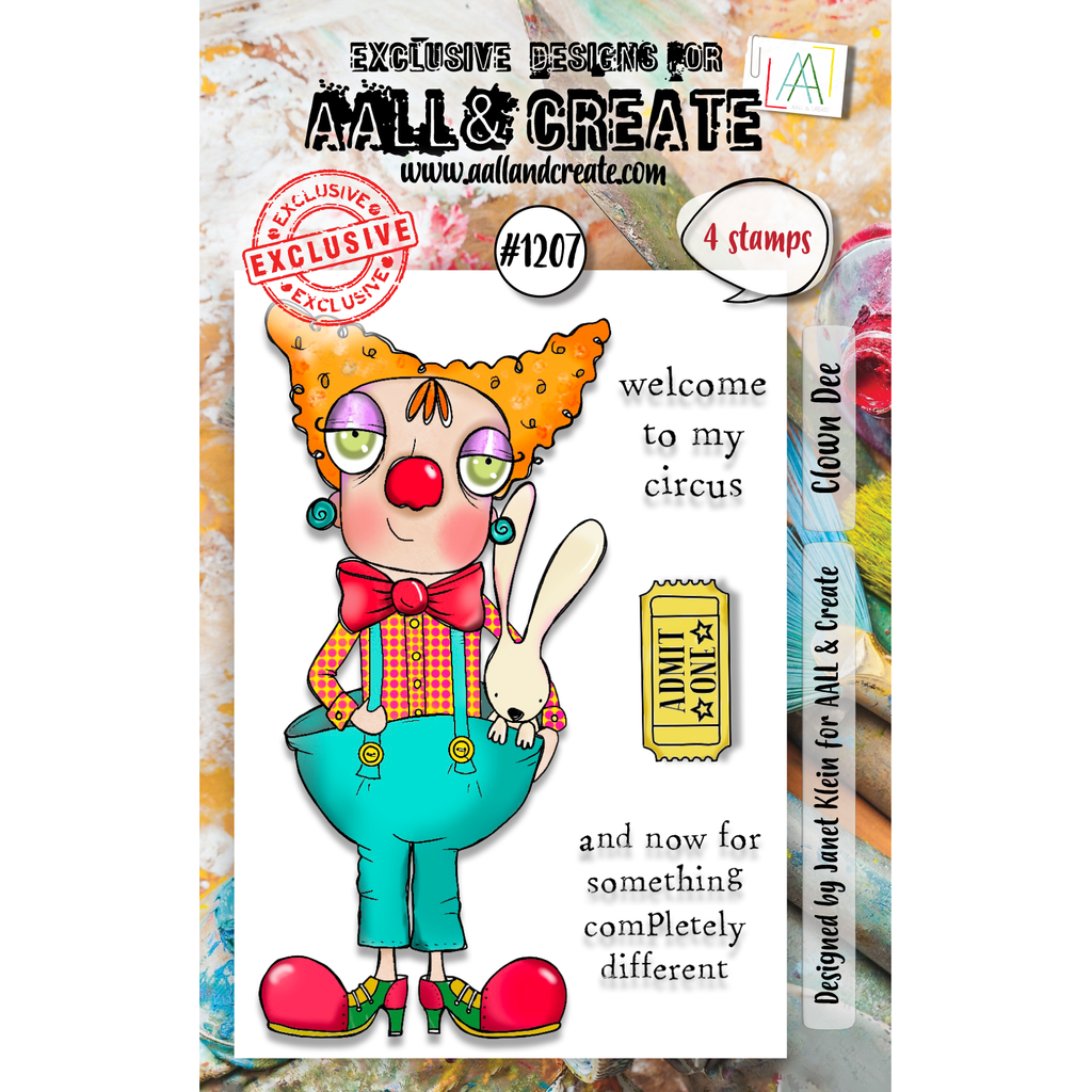 AALL & Create Clown Dee A7 Clear Stamps 1207
