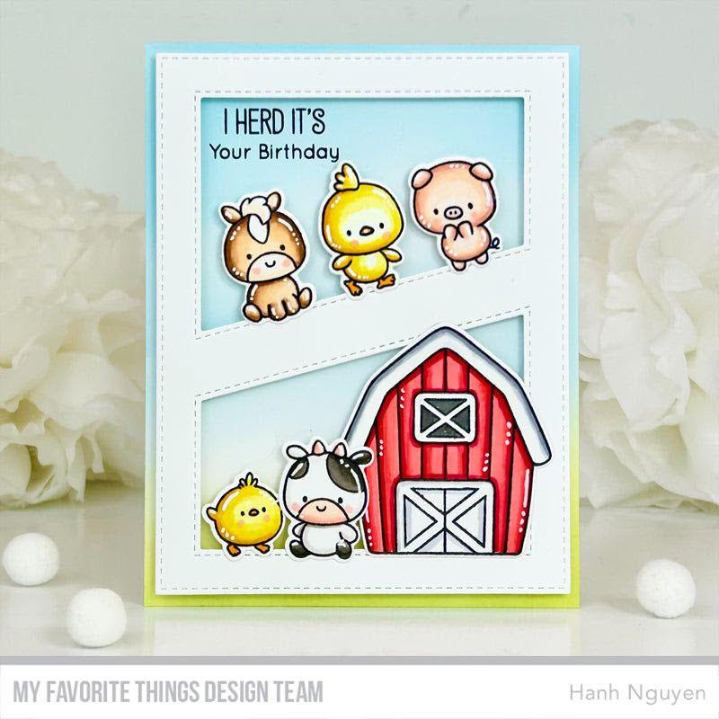 My Favorite Things Barnyard Bunch Clear Stamps and Dies Your Birthday | color-code:alt1