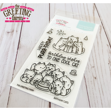 The Greeting Farm Birthday Cats Clear Stamps