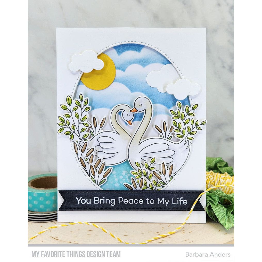 My Favorite Things Tranquil Swans Clear Stamps and Dies Set You Bring Peace | color-code:alt2