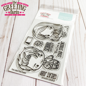 The Greeting Farm School Couple Clear Stamps