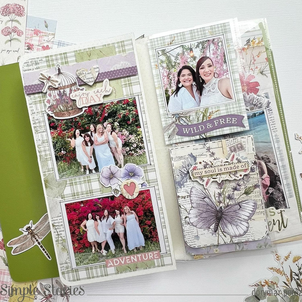 Simple Stories Vintage Meadow Flowers 6 x 8 Paper Pad 22619 Wild And Free Journal