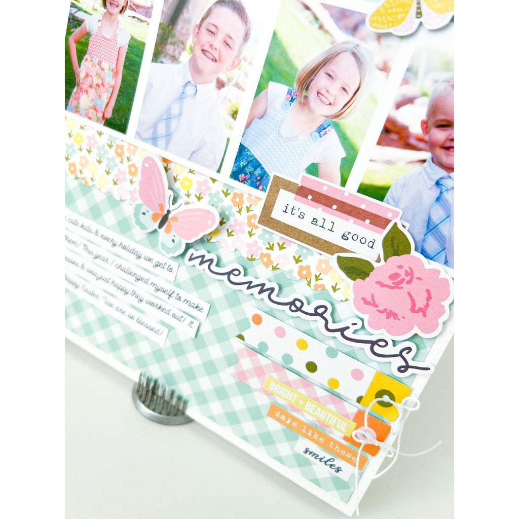 Simple Stories Fresh Air Bits And Pieces 21618 Easter Memories Layout