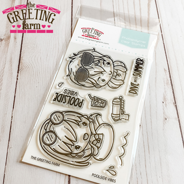 The Greeting Farm Poolside Vibes Clear Stamps