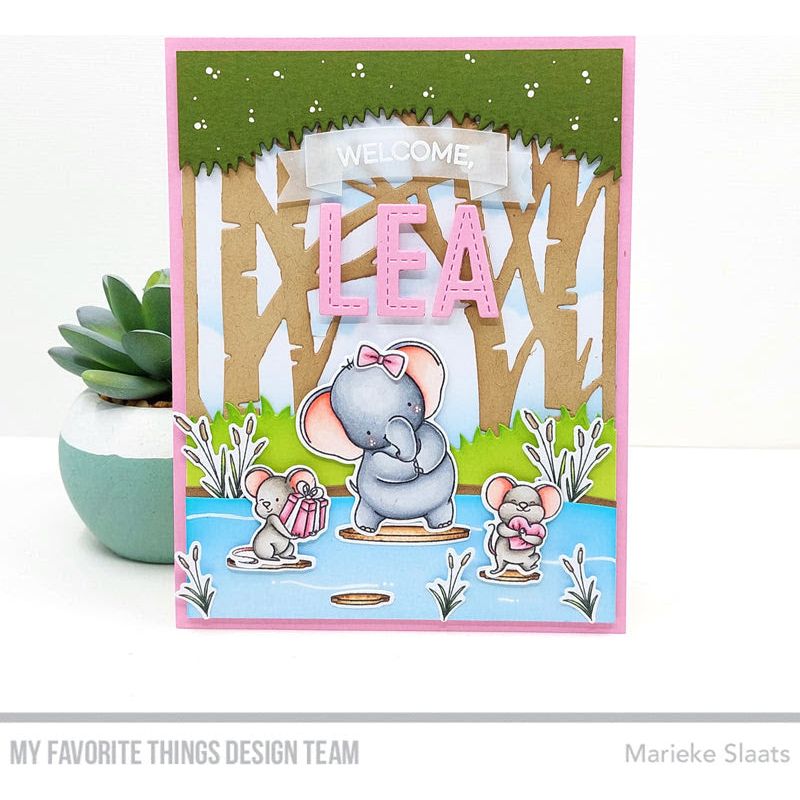 My Favorite Things Ear for You Clear Stamps and Dies Set Welcome | color-code:alt1