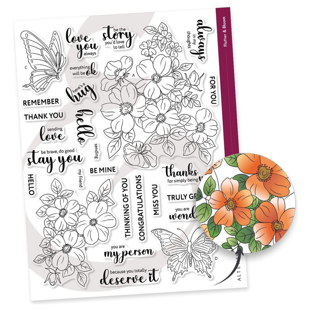 Altenew Flutter and Bloom Clear Stamps alt10038