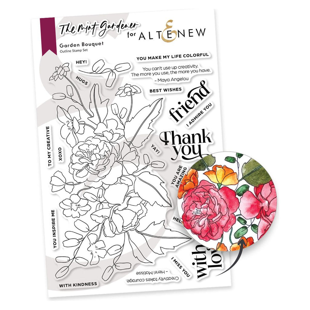 Altenew Garden Bouquet Clear Stamps alt10143