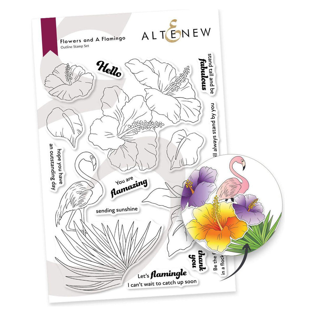 Altenew Flowers and A Flamingo Clear Stamps alt10168