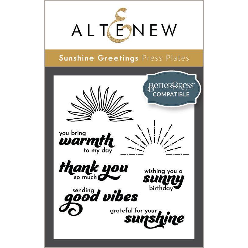 Altenew Sunshine Greetings Press Plates alt10179