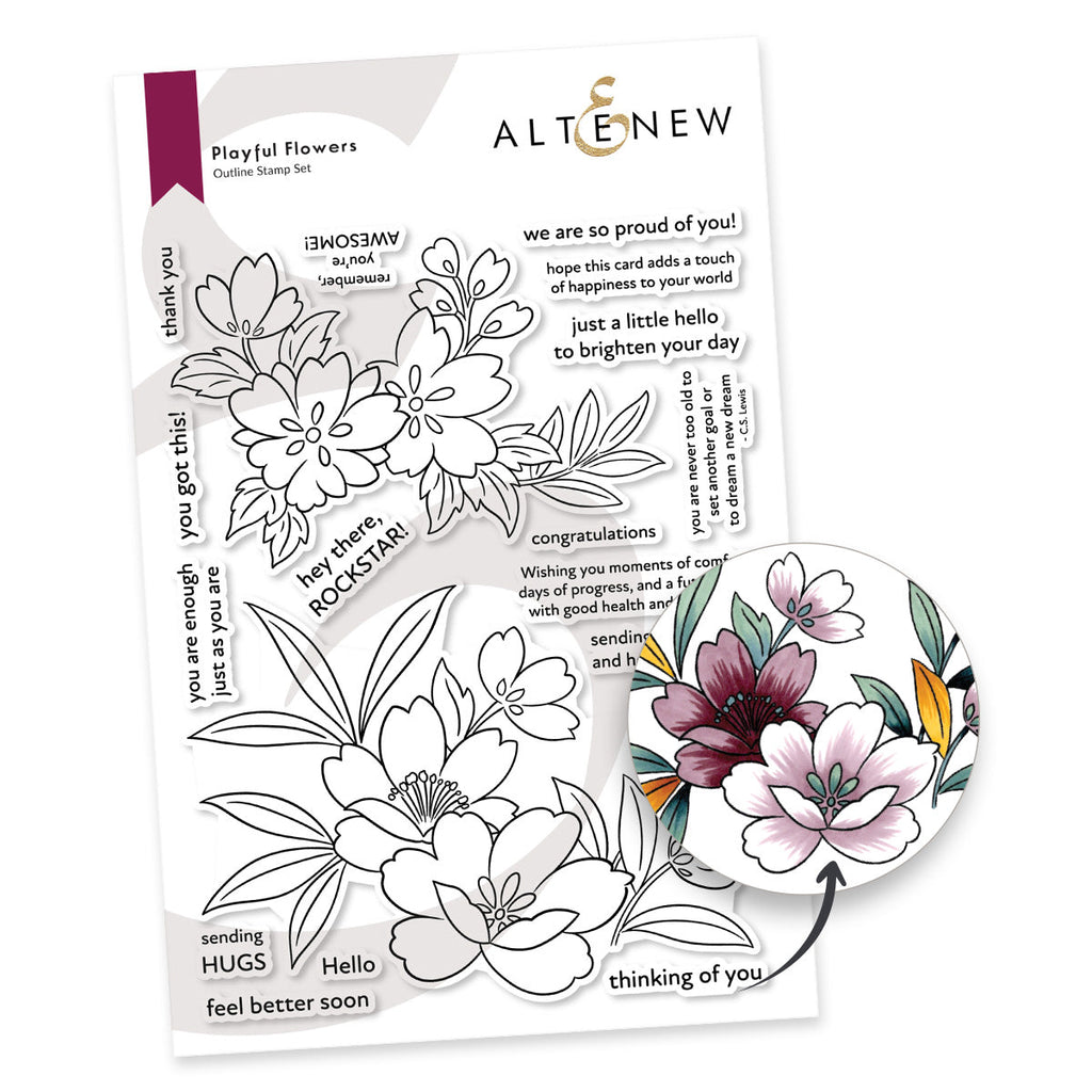 Altenew Playful Flowers Clear Stamps alt8671