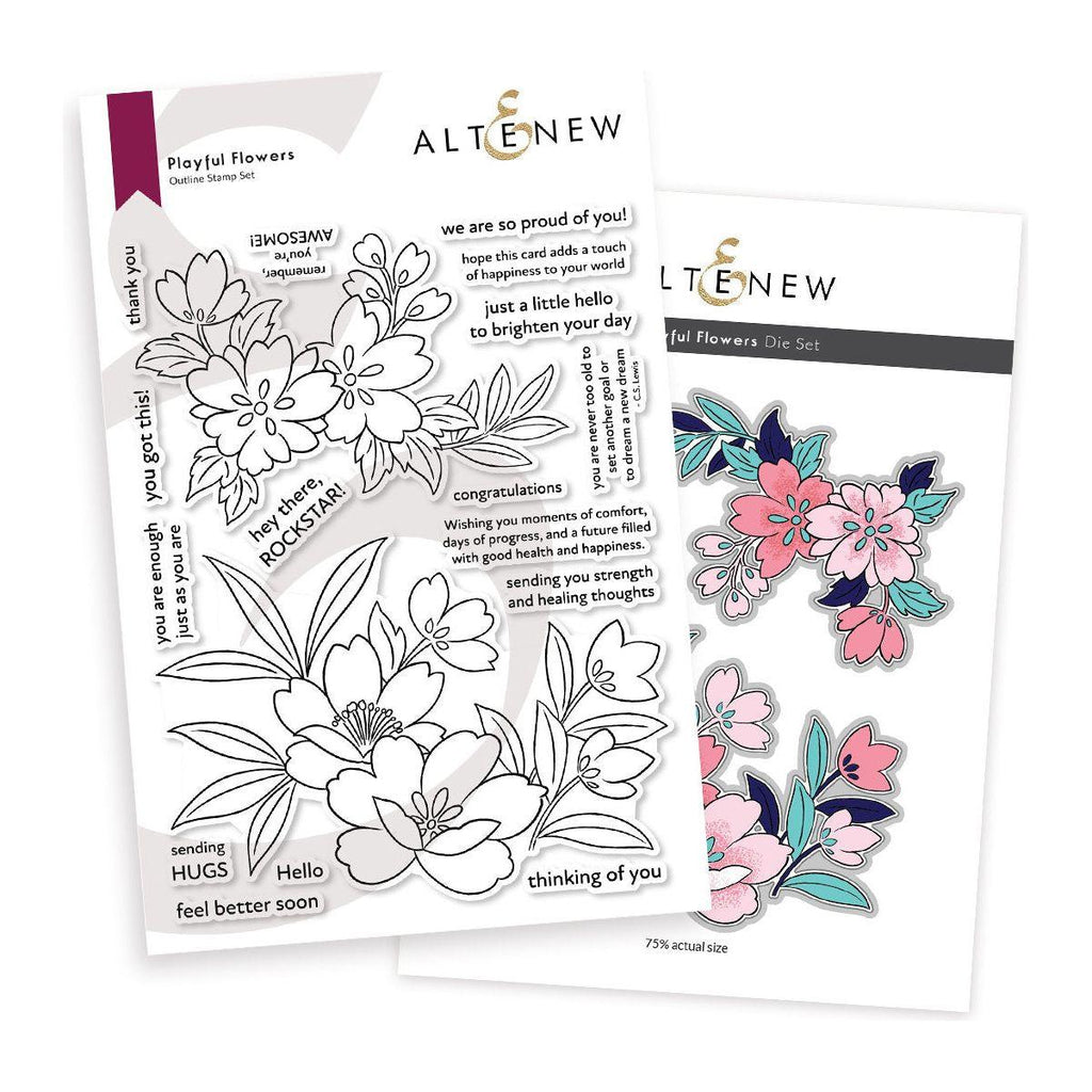 Altenew Playful Flowers Clear Stamp and Die Set