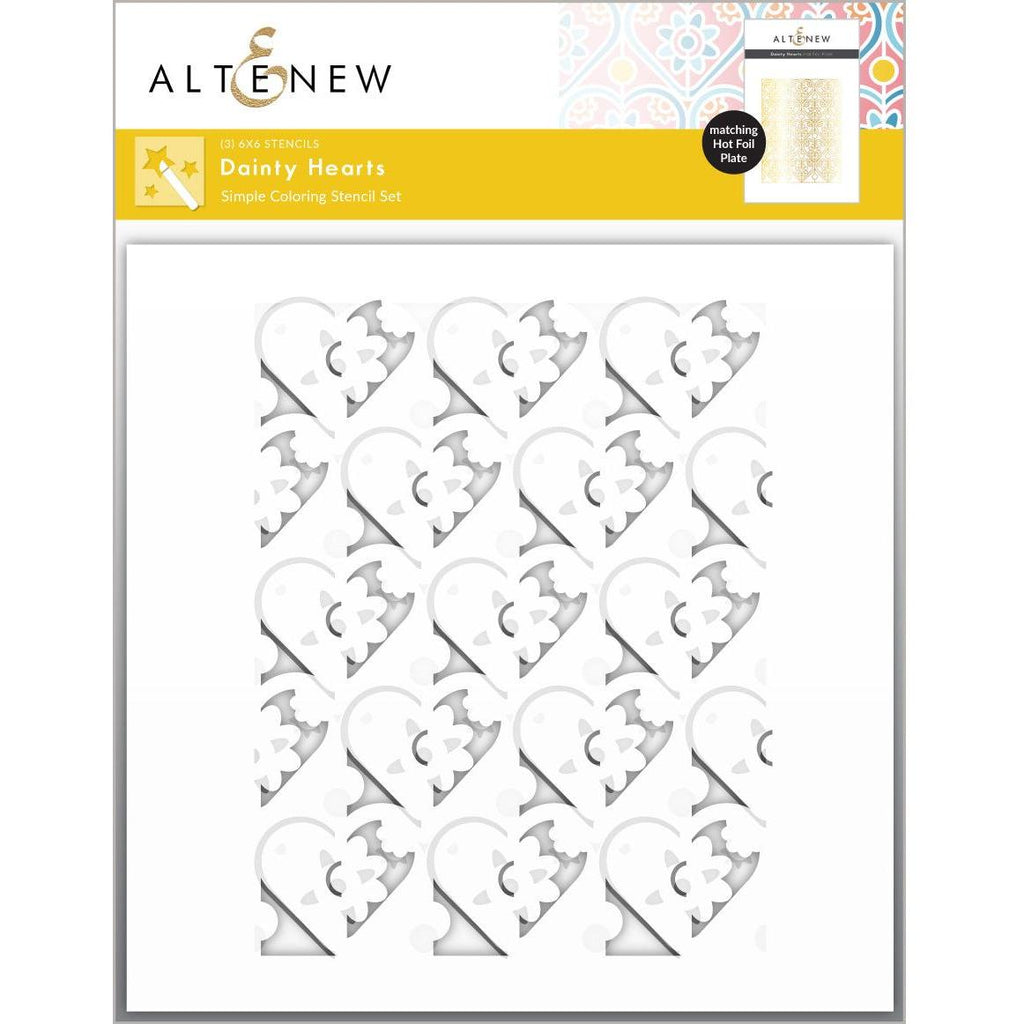 Altenew Dainty Hearts Stencils alt8701