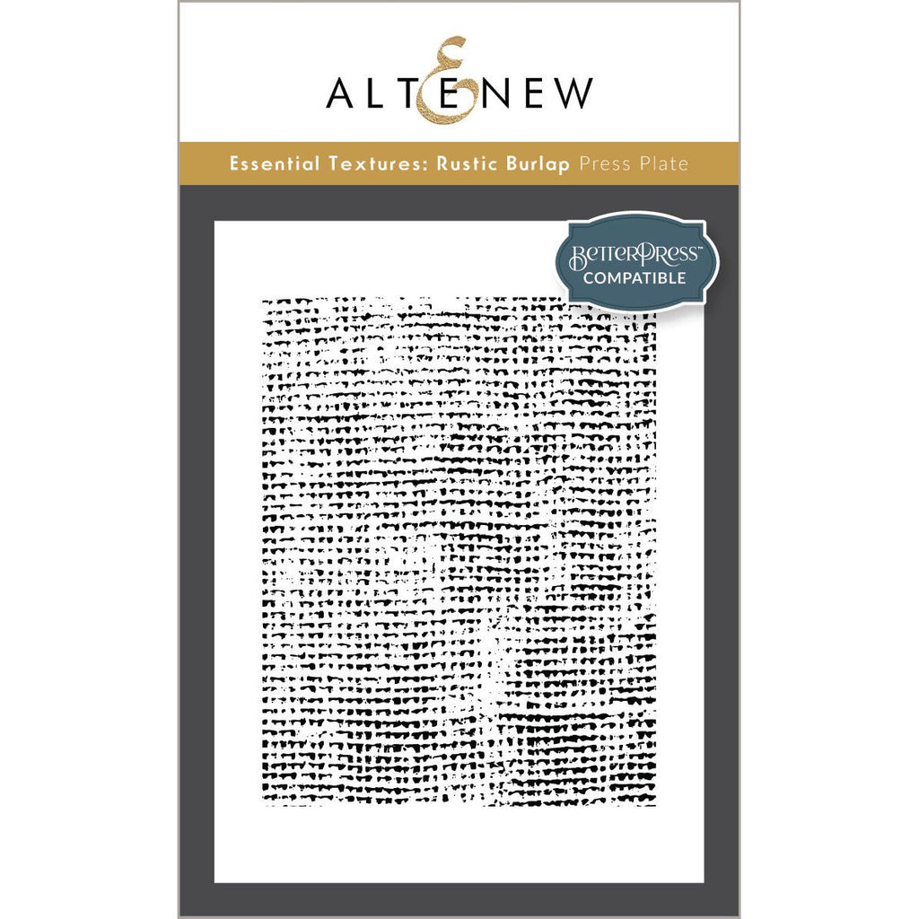 Altenew Essential Textures Rustic Burlap Press Plate alt8822