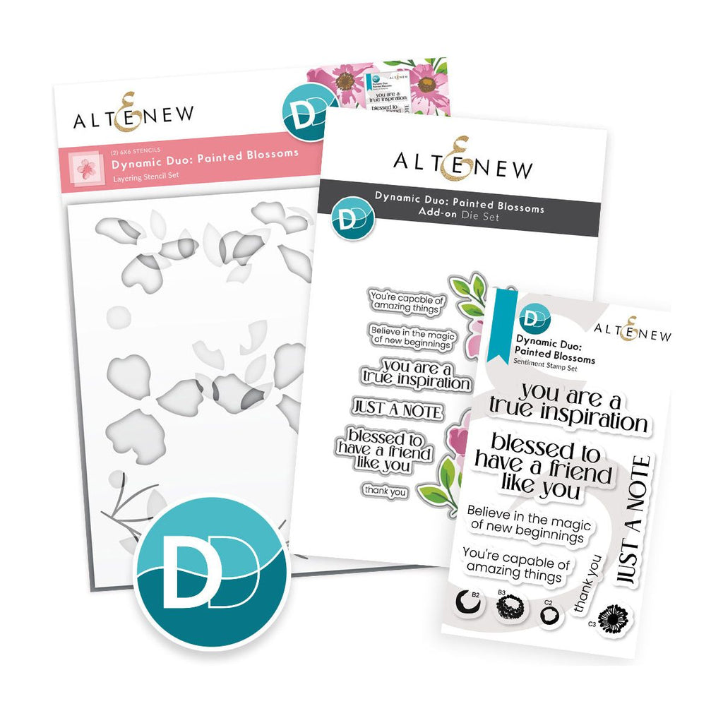 Altenew Dynamic Du: Painted Blossoms and Add-on Die Bundle