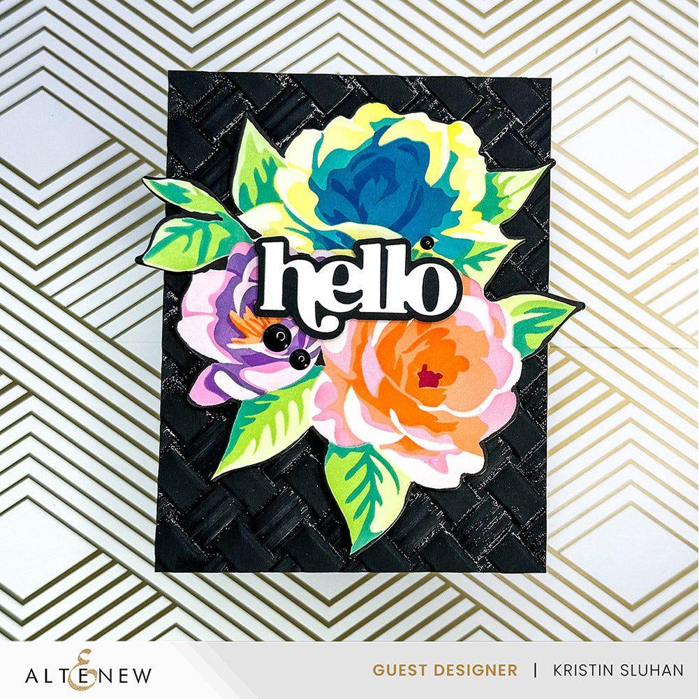 Altenew Stencil Art Amorous Dream Add-On Die alt8910 hello