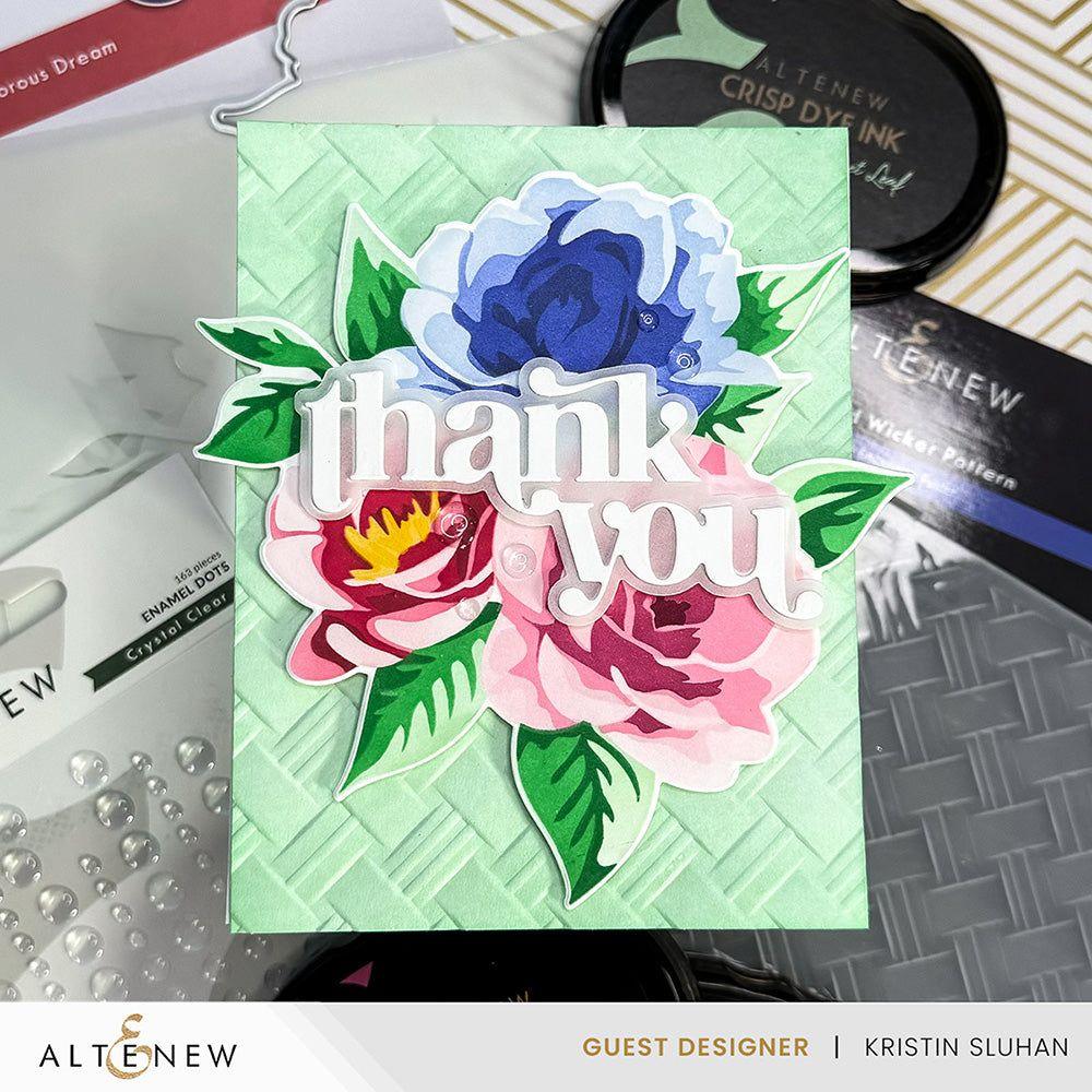 Altenew Stencil Art Amorous Dream Add-On Die alt8910 thank you