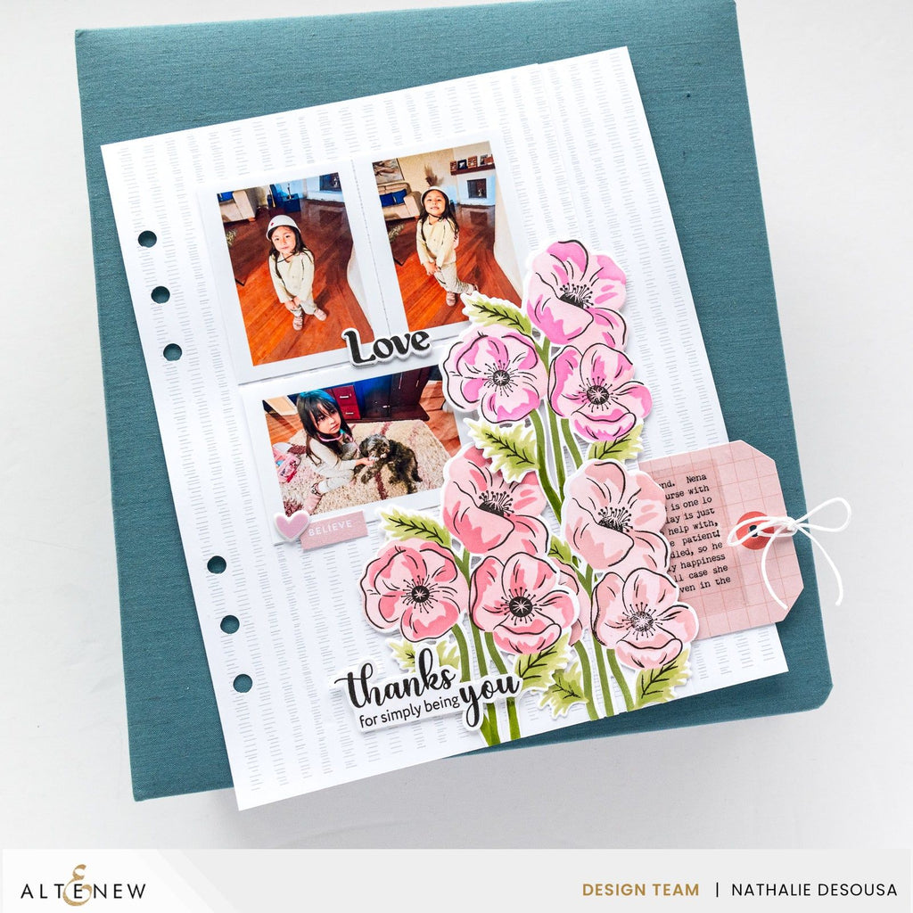 Altenew Dynamic Duo Precious Poppies and Add-on Die Set thanks